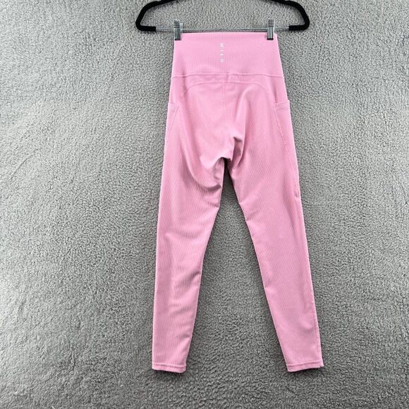 Wilo The Label Pink Ribbed Leggings Size Small Barbiecore - Picture 8 of 11